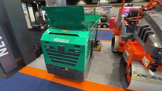 Wirtgen Group showcase the Vögele Mini 500 tracked paver at the Executive Hire Show [upl. by Bunting]