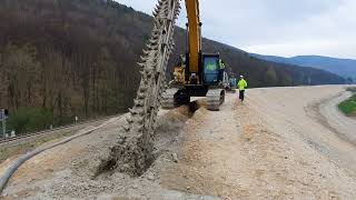 Installing a diaphragm wall from soilcement mixture  KEMROC KSI 12000 [upl. by Kries]