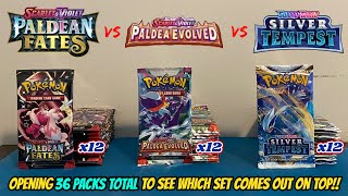 PALDEAN FATES vs PALDEA EVOLVED vs SILVER TEMPEST Glitched Packs Pokemon Card Opening Battle [upl. by Eetak697]