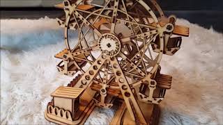 Ferris Wheel plywood skywheel amazing toy super nice gift DIY CNC CO2 cutting 3D puzzle [upl. by Ahsimak]