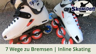 Skates Endlich bremsen lernen  How To Brake And Stop  7 Ways  Fitness Inline Basics 02 [upl. by Aerdno]