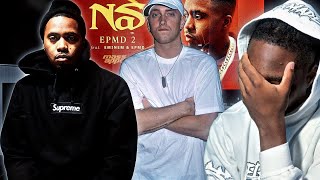 EMINEM CRAZY Nas  EPMD 2 feat Eminem amp EPMD REACTION  First Time Hearing [upl. by Kilar]