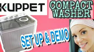 Kuppet Compact Washer Set Up and Demo w Laundry PLEASE WATCH UPDATE [upl. by Hazen591]