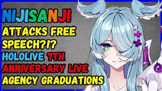 Nijisanji attacks free speech threat Hololive 7th anniversary v4mirai new gen [upl. by Carrissa144]