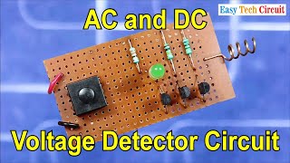 AC and DC Voltage Detector Circuit youtube [upl. by Marcille]