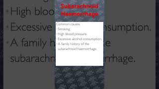 Subarachnoid Hemorrhage common causes science anatomy medicine [upl. by Quartis219]