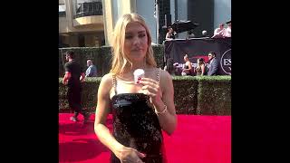 Tennis star Eugenie Bouchard on the 2024 ESPY Awards red carpet [upl. by Maisey]