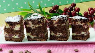 Brownie au fromage et aux griottes  un délicat dessert au chocolat facile à faire  ǀ SavoureuxTV [upl. by Rehptosirhc528]