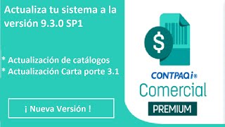 Actualizar contpaqi COMERCIAL PREMIUM 930 Con SP1 [upl. by Marinna]