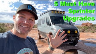 5 Must Have Upgrades For Your Sprinter Van [upl. by Tench643]