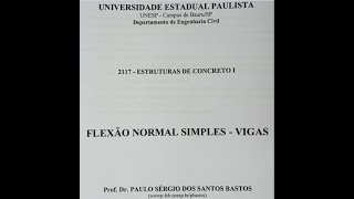 Dimensionamento de Vigas de Concreto Armado à Flexão Simples  Aula 1 de 11 [upl. by Stein688]