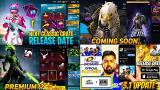 Next Classic Crate BGMI  BGMI x Mumbai Indians  Next Premium Crate BGMI  BGMI New Update Leaks [upl. by Dnaltiac34]