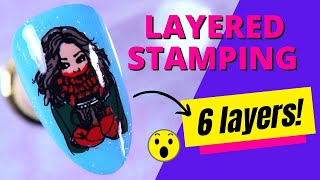 How to do layered nail stamping  All the tips amp tricks [upl. by Colinson]