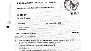 BIOLOGY PAPER 2 2023 INTERNAL Q1 [upl. by Ahtnamys]