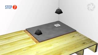 Installing a Level Wetroom Base on a Wooden Floor  Wetrooms Online [upl. by Inram833]