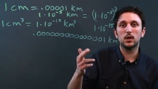 How to Calculate Kilometers Cubed From Centimeters Cubed  Metric System [upl. by Aneed]