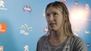 Eugenie Bouchard shares her thoughts on whos who in tennis  Apia International Sydney 2017 [upl. by Akema604]