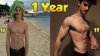 Max Sorenson 1 Year Natural Transformation  Skinny To Muscular 1617 [upl. by Abernathy909]