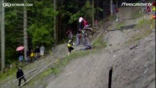 Danny Harts 2011 World Championship Winning Downhill Run at Champery [upl. by Dnalhsa235]