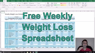 Free Weekly Weight Loss Spreadsheet [upl. by Notlim]