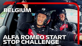 Alfa Romeos Valtteri Bottas And Zhou Guanyu Take The Start Stop Challenge [upl. by Carlina]