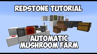 Redstone Tutorial  Automatic Mushroom Farm 110 [upl. by Onaicnop]