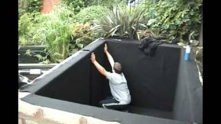 Pond liner installation video from QBS Butyl UK [upl. by Anigar]