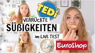 VERRÜCKTE SÜßIGKEITEN IM LIVE TEST  vom EUROSHOP amp TEDI [upl. by Lamej]