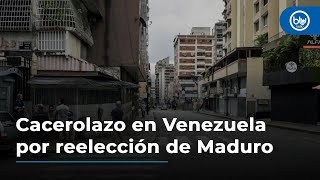 Cacerolazo en Venezuela por reelección de Nicolás Maduro [upl. by Arhoz]