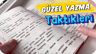 Güzel Yazı Yazma Taktikleri  Notların İnci Gibi Görünecek ✍🏼 ✨ [upl. by Liponis]