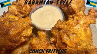 Conch Fritters  Bahamian Style Made MY Way  Bahamian Recipes [upl. by Atterys]