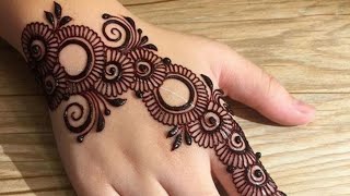 Easy mehndi design for front hands  Beautiful and simple mehndi design 2019 [upl. by Llennahc]