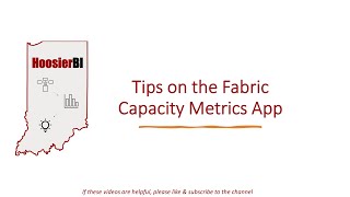 Tips on Using the Fabric Capacity Metrics App [upl. by Ainola]