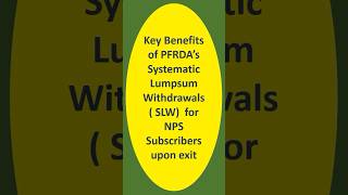 Optimise Retirement Savings of NPS through Systematic Lump sum withdrawal [upl. by Nortna]