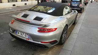 2018 Porsche 911 991 mkII 9912 Turbo S Cabriolet 580 ch in Paris France [upl. by Handal]