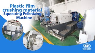 Plastic Film Crushing Material Squeezing Pelletizer Machine Plastic Squeeze Dry Granulator Machine [upl. by Briana]