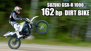 SUZUKI GSXR Dirt Bike 1000cc  OFF ROAD test ride [upl. by Irroc635]