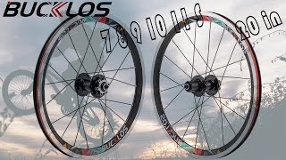 BUCKLOS Folding Bike Wheelset 20 inch 406 451 BlackRed Aluminum Alloy Wheels [upl. by Narag]