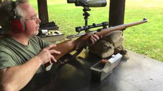 Mannlicher Schoenauer 1952 Range  Shooting Review Kahles Scope [upl. by Cullan]