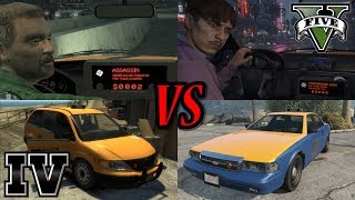 LS Taxi VS LC Taxi GTA V vs GTA IV [upl. by Hamlen]