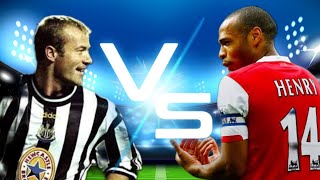 A Goal Poacher vs the playmaker  Alan Shearer vs Thierry Henry [upl. by Sotnas]