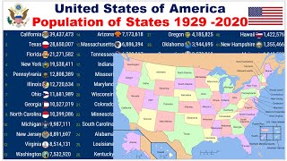 Ranking population of US states 19292020 TOP 10 Channel [upl. by Elset]