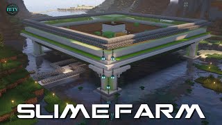 Building A SLIME FARM In Minecraft With Decoration  TUTORIAL [upl. by Eillom]