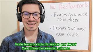 Portuguese Lesson At the restaurant  No restaurante [upl. by Acihsay634]