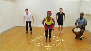 Fiveish Minute Dance Lesson  African Dance Lesson 3 Dancing on the Clock [upl. by Carolus]