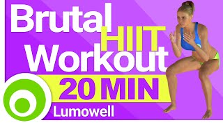 20 Minute Brutal HIIT Workout for Fat Loss at Home [upl. by Andonis]