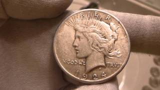 1924 Peace Silver Dollar Coin Review [upl. by Antin]