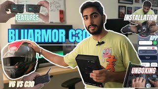 Bluarmor C30 Lets unbox and compare Rs11000 Helmet intercom  Installation covered ✅ [upl. by Kieffer]