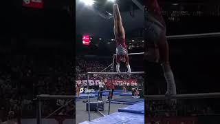 Jordan Bowers 9975 on Bars  Alabama at Oklahoma 31724 shorts sooners [upl. by Hesler]