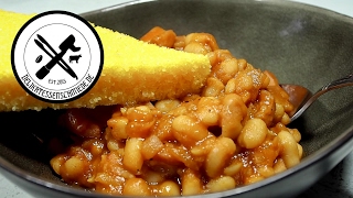 Baked Beans mit Speck aus dem Dutch Oven  Rezept [upl. by Zosi]